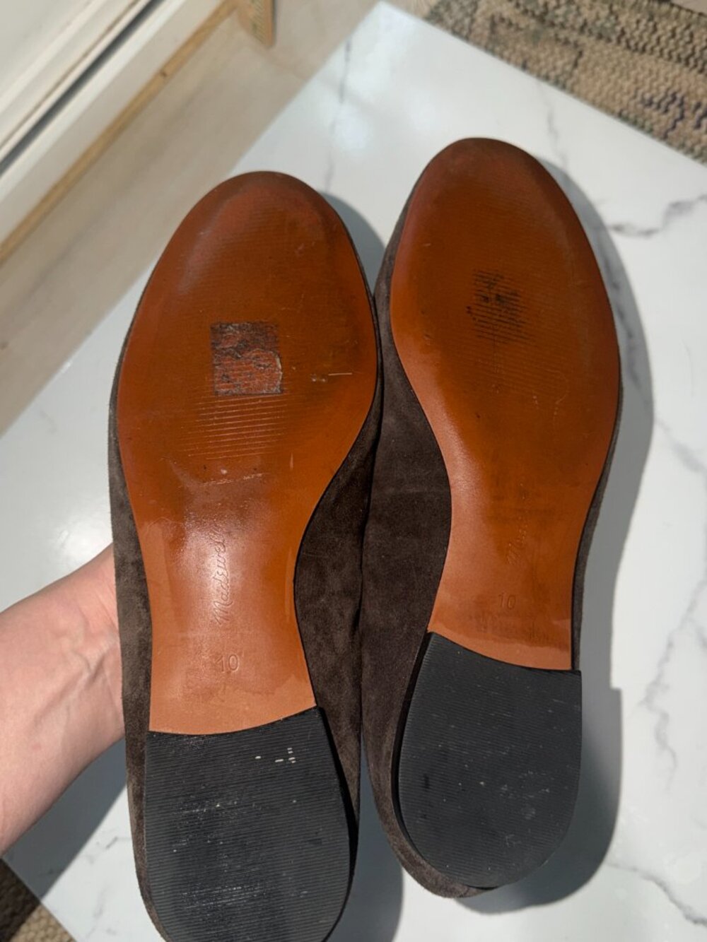 Madewell April Suede Brown Ballet Flat Sz 10 - Picture 4 of 5